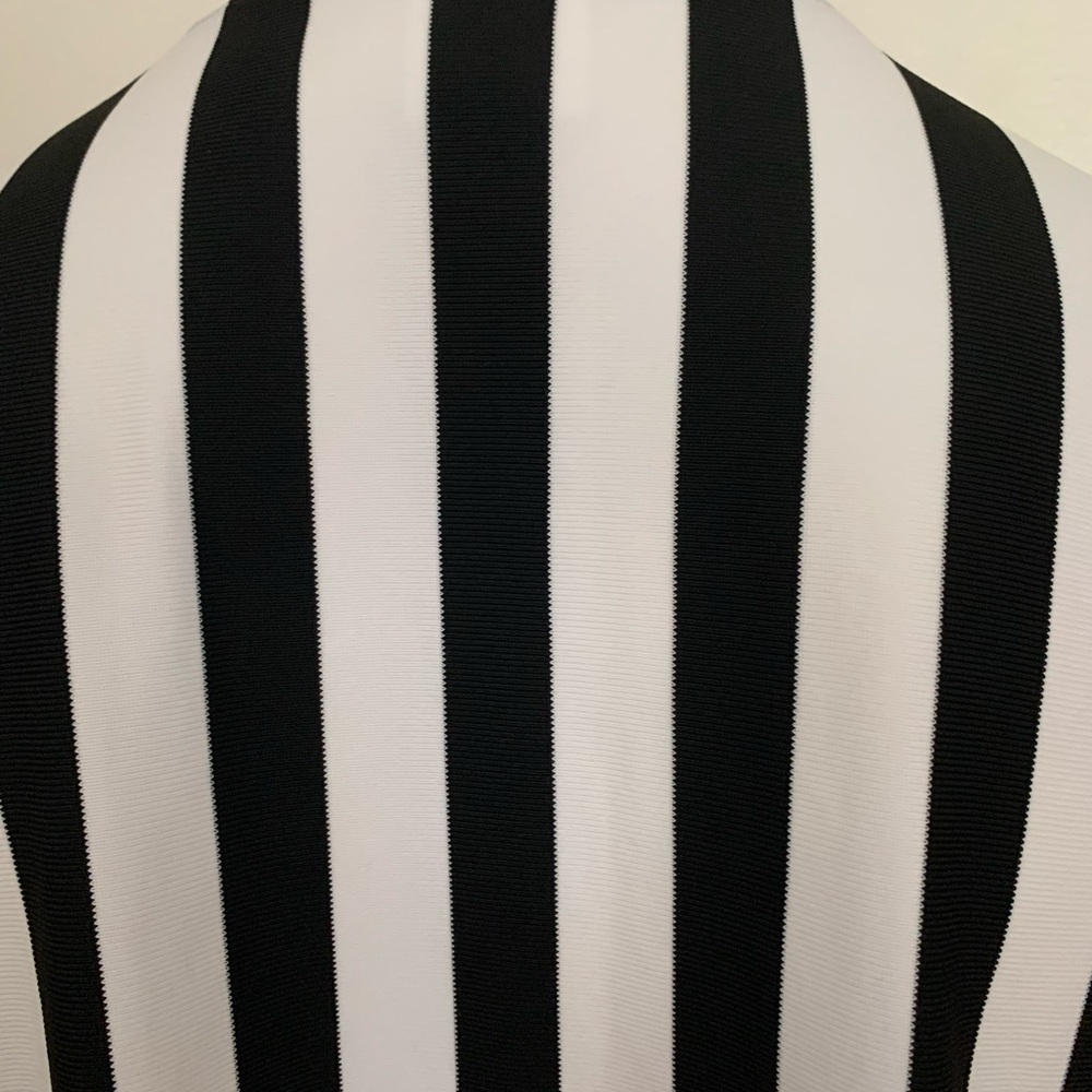 NEW Dick’s men’s knit shirt Henley neck black white vertical stripes size XXL